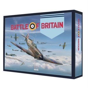 Let aerial battle commence!
PSC Games are proud to bring you a re-mastered and upgraded version of Richard Borg’s much loved old TSR classic, The Battle of Britain.
Summer 1940, France has fallen and Europe cowers under the jackboot of German military might. Only Great Britain stands alone and defiant – the Battle of Britain commences in the skies over this embattled island. Take command of RAF Fighter Command, marshalling your too few fighter squadrons to protect your homeland’s cities, industrial resources, airfields and vital radar chain.
Take command of the battle-hardened Luftwaffe and use your bomber squadrons, protected by your fighter squadrons, to complete a number of specific bombing missions to destroy the RAF and bring Britain to her knees.
Can you change the course of history?
Please note these games have the softer plastic planes.