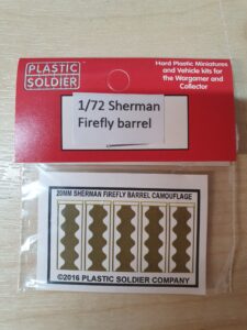 1/72nd Allied Sherman Firefly barrel camo decals